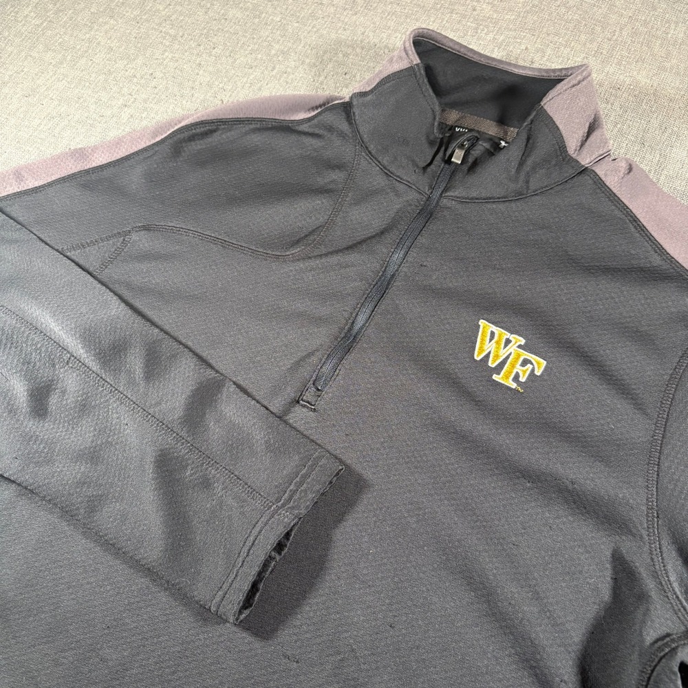 Under Armour Quarter Zip Pullover Mens XXL Black Wake Forest Demon Deacons Logo